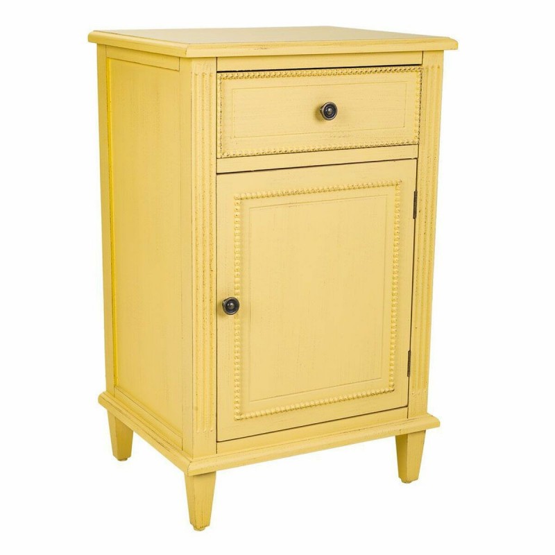 Comodino Alexandra House Living Giallo 36 x 72 x 45 cm