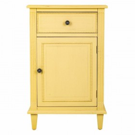 Comodino Alexandra House Living Giallo 36 x 72 x 45 cm