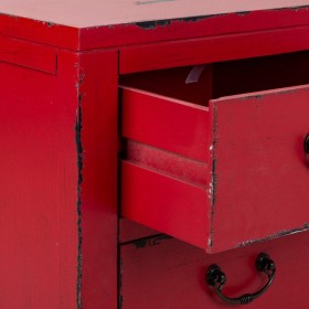 Cassettiera multiuso Alexandra House Living Rosso Legno di abete Legno MDF 40 x 50 x 120 cm