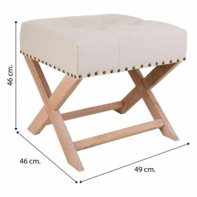 Panca Alexandra House Living Grigio Crema 46 x 46 x 49 cm