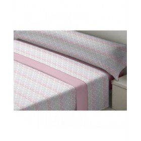 Set di Lenzuola Tejidos Reina SEDALINA KENT Rosa Piazza e mezza