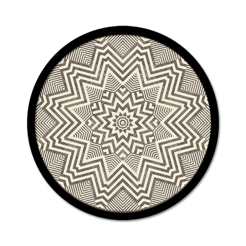 Decorazione da Parete Romimex Nero Naturale Legno 60 x 60 x 3 cm