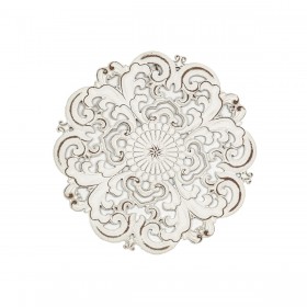 Decorazione da Parete Romimex Bianco Legno MDF 60 x 60 x 2 cm