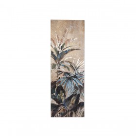 Quadro a Olio Romimex Tela Fogli 30 x 90 x 3 cm