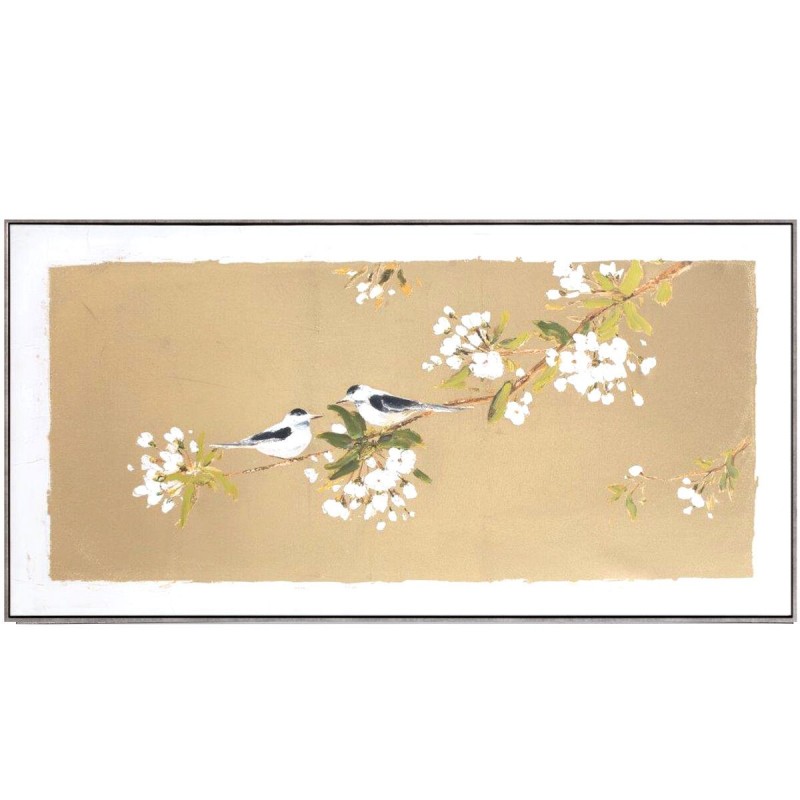 Quadro a Olio Romimex Legno Tela Natura 122 x 62 x 4 cm