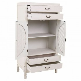 Armadio Alexandra House Living Bianco Rattan Legno di abete Legno MDF 40 x 135 x 70 cm