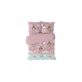 Set di copripiumino Pierre Cardin Morgana Rosa Singolo 3 Pezzi