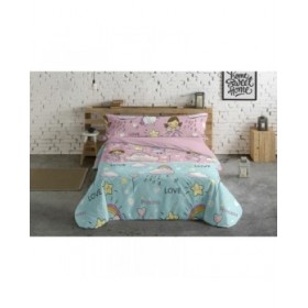 Set di copripiumino Pierre Cardin Morgana Rosa Singolo 3 Pezzi