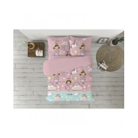 Set di copripiumino Pierre Cardin Morgana Rosa Singolo 3 Pezzi