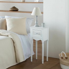 Comodino Alexandra House Living Bianco 26 x 72 x 33 cm