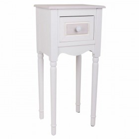 Comodino Alexandra House Living Bianco 26 x 72 x 33 cm