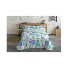 Set di copripiumino Pierre Cardin Ideas Multicolore Blu Marino Singolo 3 Pezzi