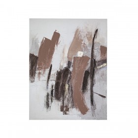 Quadro a Olio Romimex Beige Tela Astratto 90 x 120 x 4 cm