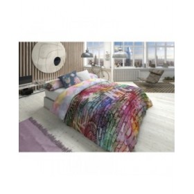 Set di copripiumino Lois FAME P. Grigio Matrimoniale 2 Pezzi 3 Pezzi