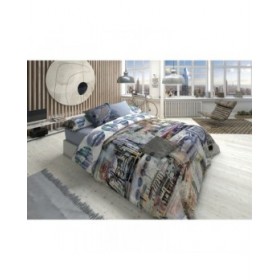 Set di copripiumino Lois MEGANO P. Azzurro Singolo 2 Pezzi