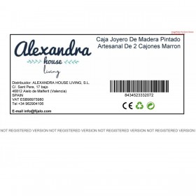Scatola-Portagioie Alexandra House Living Multicolore Naturale Legno di mango Legno MDF 10 x 15 x 18 cm 2 cassetti