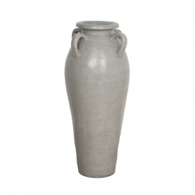 Vaso da pavimento Alexandra House Living Grigio Terracotta 30 x 80 x 30 cm Con manici