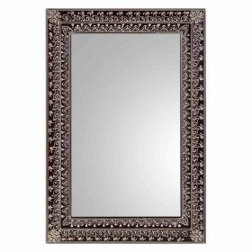 Specchio da parete Alexandra House Living Bianco Marrone 1 x 62 x 42 cm Rettangolare