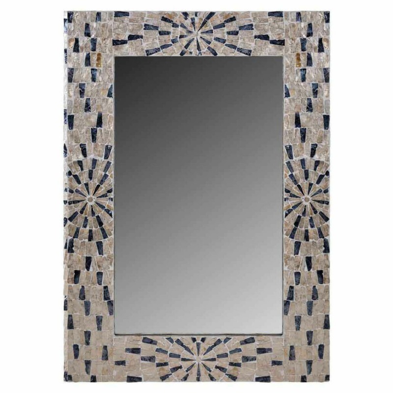 Specchio da parete Alexandra House Living Grigio Crema 70 x 3 x 100 cm Rettangolare
