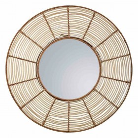 Specchio da parete Alexandra House Living Marrone 3 x 61 x 61 cm Cerchi