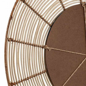 Specchio da parete Alexandra House Living Marrone 3 x 61 x 61 cm Cerchi