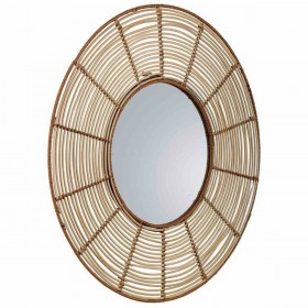Specchio da parete Alexandra House Living Marrone 3 x 61 x 61 cm Cerchi