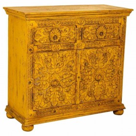 Credenza Alexandra House Living Giallo Ferro Legno di mango 40 x 90 x 90 cm