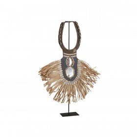 Statua Decorativa Romimex Marrone Beige Collana di conchiglie 45 x 65 x 2 cm
