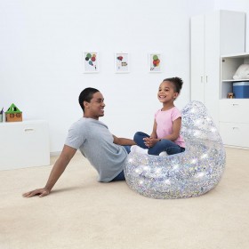 Bestway Poltrona Gonfiabile Glitterata 72x72x64 cm +3 Anni Interno e Giardino 75105
