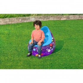 Bestway Sedia Gonfiabile con Luci Led Spaziali 72x72x64 cm +3 Anni Interno e Giardino 75122