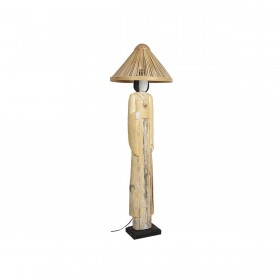 Lampada da tavolo Romimex Beige Legno 20 x 160 x 20 cm Orientale
