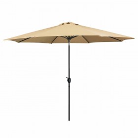 Marbueno Ombrellone Acciaio 8 Stecche D300 cm Poliestere Marrone Giardino 10485