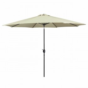 Marbueno Ombrellone Acciaio 8 Stecche D300 cm Poliestere Beige Giardino Piscina 10486