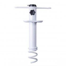 Marbueno Pincho Parasol Succion Acciaio Bianco 35,5x15x6 cm Spiaggia e Giardino