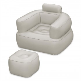 Bestway Sillon Gonfiabile con Reposapiedi Colore Assortito 107x99x80/48x48x36 cm