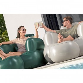 Bestway Sillon Gonfiabile con Reposapiedi Colore Assortito 107x99x80/48x48x36 cm