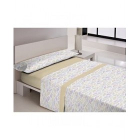 Set di Lenzuola Libela PIRINE SAONA Beige Singolo