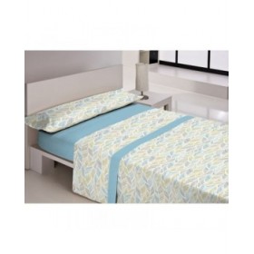 Set di Lenzuola Libela PIRINE SAONA Azzurro Ala francese