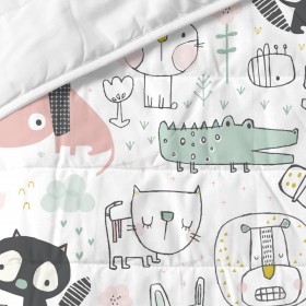 Trapunta HappyFriday Moshi Moshi Multicolore 180 x 260 cm animali