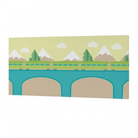 Tela HappyFriday Happynois Train Multicolore 27 x 54 cm