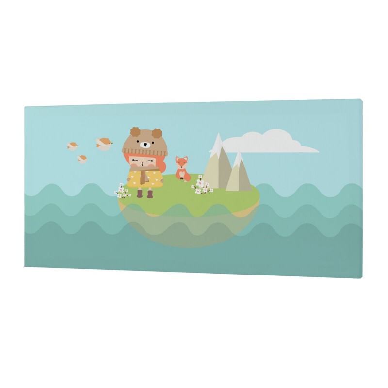 Tela HappyFriday Happynois World map Multicolore 27 x 54 cm