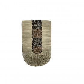 Decorazione da Parete Romimex Nero Naturale Fibra vegetale 46 x 8 x 68 cm