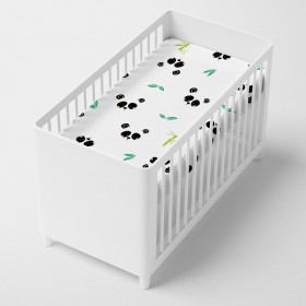 Lenzuolo con angoli HappyFriday MOSHI MOSHI Bianco Multicolore 70 x 140 x 14 cm Panda