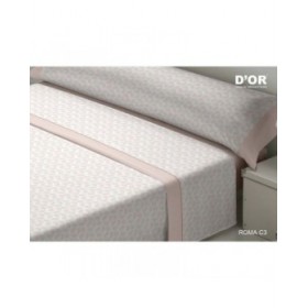 Set di Lenzuola D'Or ROMA Rosa Piazza e mezza Franela