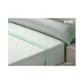 Set di Lenzuola D'Or PARIS Verde Singolo Franela