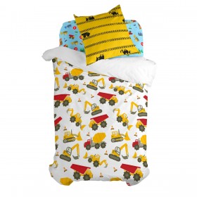 Set di copripiumino HappyFriday Mr Fox Machinery  Multicolore Singolo 2 Pezzi