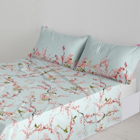 Lenzuolo Superiore HappyFriday Chinoiserie  Multicolore 180 x 270 cm (asiatico/oriental)