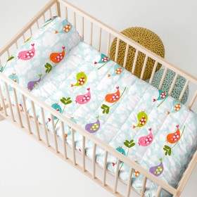 Trapunta HappyFriday Mr Fox Multicolore 100 x 130 cm Uccelli