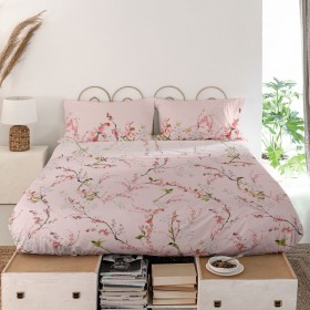 Lenzuolo Superiore HappyFriday Chinoiserie rose Multicolore 160 x 270 cm (asiatico/oriental)