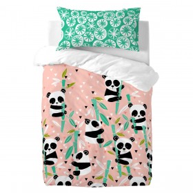 Federa HappyFriday Moshi Moshi Panda Garden Multicolore 50 x 75 cm
